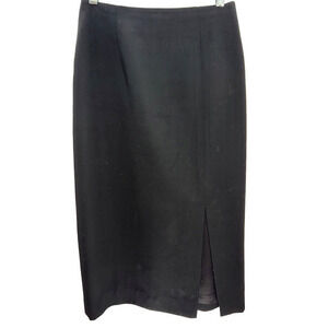 Gruppo‎ Americano Studio Vintage Black Front Slit Lined Maxi Straight Skirt